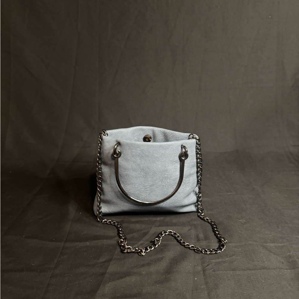 Elegant Gray Chain Shoulder Bag